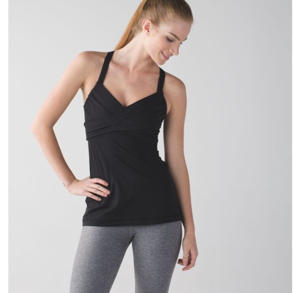 Lululemon Wrap it up Tank Top, black, 6 - Picture 2 of 11